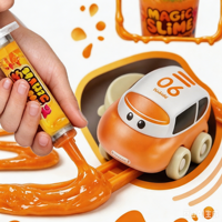 Juguete Novedoso para Aliviar el Estrés, Juego de Slime DIY, Coche de Pista de Slime Seguro, Kit de Slime Mágico Suave y No Pegajoso, Coche con Conducción Automática de un Solo Toque