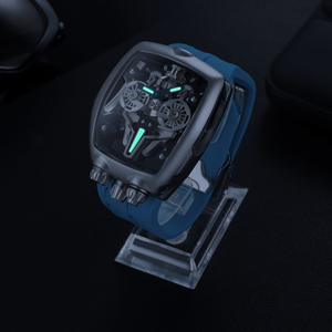 Relojes Deportivos Mecánicos Personalizados, Silicona, Cristal de Zafiro Sintético, Movimiento Automático, Diseño de Esqueleto de Lujo, 44MM - Product Image 6