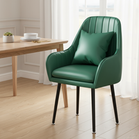 Offres à Durée Limitée : Chaises de Salle à Manger Ergonomiques de Style Moderne avec Cadre Métallique et Revêtement en Cuir, Mobilier de Restaurant