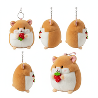 Jouet en peluche personnalisé au design unique Hamster porte-clés pendentif en peluche animal doux et confortable