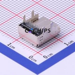 918-418K2029C30000 USB Connector Bent Lead Through Hole Connector Type-C USB 3.1 Female Right Angle Insert - Product Image 2