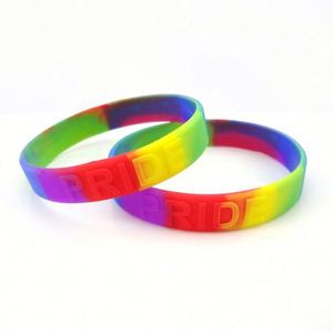 Pulsera de Silicona 100% con Segmentos de Colores para Campañas de Concienciación Médica y Recaudación de Fondos Benéficos - Product Image 5