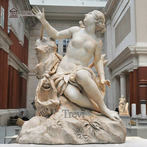 Tây Châu Âu thiết kế cổ điển bức tượng bằng đá cẩm thạch trắng khắc Andromeda và Biển Quái Vật điêu khắc - Product Image 1