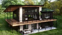 Villa européenne haut de gamme, maison préfabriquée en acier moderne de Chine, structure écologique, économie d'énergie, architecture élégante