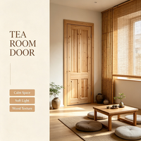 Warm Farmhouse Solid Fir Solid Wood Room Door Natural Fir Timber Door for Family Courtyard