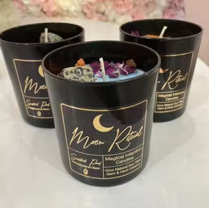 Velas Aromáticas de Soja Personalizadas y Económicas con Gemas de Manifestación y Cristales Curativos de Lujo - Product Image 3