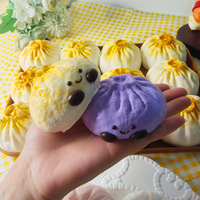 Jouet sensoriel anti-stress en forme de petit pain vapeur mignon, jouet à presser pour la simulation alimentaire