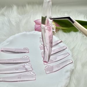 Cinta multicolor, Gel elevador de pestañas, tira de plástico reutilizable Rosa Flexible, máscara sin olor para maquillaje, rizador de pestañas eficaz - Product Image 2