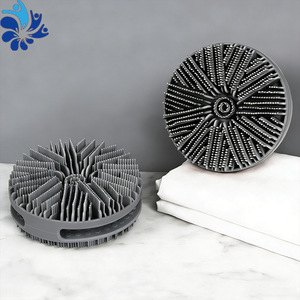 Round Silicone <b>Bath</b> Brush Soft Bristle Universal For Shampooing And Showering - Product Image 2