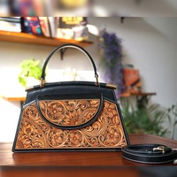 Tas Clutch Kulit Asli Buatan Tangan Mewah Custom-made Mutiara Bunga Rantai Tahan Air Tali Selempang Wanita 2-2.9L