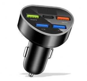อะแดปเตอร์ชาร์จในรถยนต์ 66W รุ่นใหม่ 5-in-1 ป้องกันการกระแทก พร้อมพอร์ต USB-C และไฟ LED สำหรับการชาร์จเร็ว เหมาะสำหรับ iPhone - Product Image 2