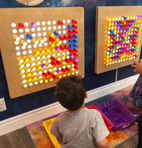 3D LED Duvar Sanatı, Çok Renkli İnteraktif Işık Oyunu - Hanlin Marka, <span class=keywords><strong>3</strong></span>-8 Yaş İç Mekan Oyun Alanları İçin Akrilik Malzeme - Product Image 1