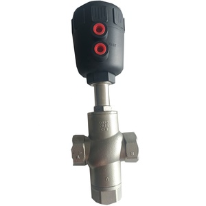 Van điều khiển góc bằng thép không gỉ 3 chiều với van điện từ chủ đề bên trong cho phương tiện truyền thông khí nước - Product Image 6