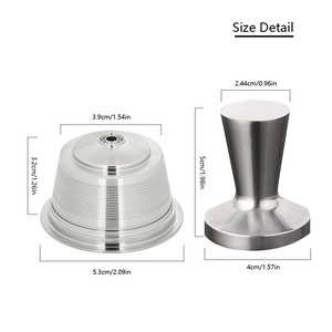 Capsule de café réutilisable en acier inoxydable, compatible avec les capsules Dolce Nestl, coque filtrante en métal pour machine à café - Product Image 2