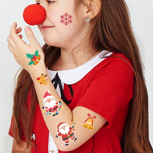 สติ๊กเกอร์สักลายชั่วคราวลายคริสต์มาส ลายน่ารักสำหรับเด็ก ติดตัวได้ กันน้ำ ตกแต่งงานปาร์ตี้วันหยุด - Product Image 1