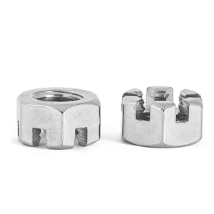 Tuercas Hexagonales Ranuradas con Rosca Métrica Zincadas, Tuerca Hexagonal de Rosca Gruesa <span class=keywords><strong>DIN</strong></span> <span class=keywords><strong>935</strong></span> - Product Image 2
