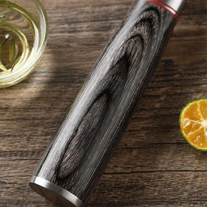 Juego de cuchillos de cocina de acero inoxidable de alto carbono <span class=keywords><strong>Parker</strong></span> con mango de madera para chefs y panaderos Logotipo personalizado para cortar tallado - Product Image 2