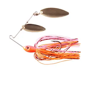 LUTAC-señuelo metálico de pesca, cebo giratorio con filamento de goma para aparejos de pesca, 7g