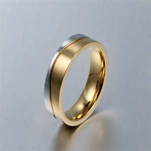 Nouvelle conception de bague de fiançailles pour femmes et hommes, bagues de couple populaires, bague de mariage en acier inoxydable, bijoux tendance - Product Image 3