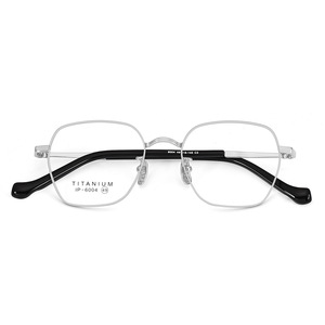 Montures de lunettes en titane, rectangulaires, monture complète, légères, 6004, unisexe, origine Danyang - Product Image 2