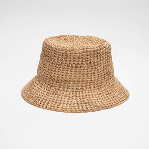 Sombrero de <span class=keywords><strong>Paja</strong></span> Rafia para Mujer, Estilo Coreano, Moderno y Versátil, Estilo Japonés, Verano, Delgado, Protector Facial, Tejido, para Playa y Uso Diario - Product Image 1