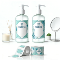 Étiquettes personnalisées pour cosmétiques, logo en feuille d'or métallique, impression numérique, autocollants de marque, étiquettes imperméables pour emballages de gel douche