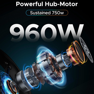 Bicicleta Eléctrica de Montaña <span class=keywords><strong>EP</strong></span>-2PRO <span class=keywords><strong>750W</strong></span>, 48V, 7 Velocidades, para Adultos, Motor en la Rueda Trasera, Frenos de Disco, Batería de Litio, Cuadro de Aleación de Aluminio - Product Image 4
