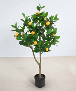 M732 Decoración para el Hogar, Casa, Restaurante, Planta Artificial de Interior y Exterior, Árbol de Limones Artificiales con Maceta - Product Image 4
