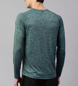 100% algodón rendimiento gimnasio Fitness camiseta patrón sólido manga corta de punto con característica anticontracción de talla grande - Product Image 4