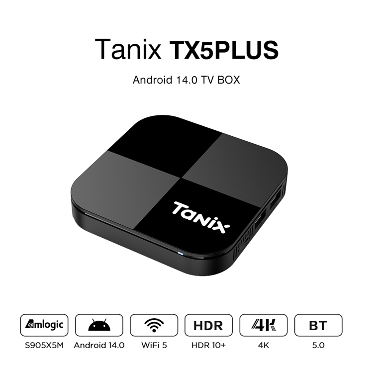 Tanix TV Box TX5 Plus - 4K, 64GB, Dual Wifi, Android 14