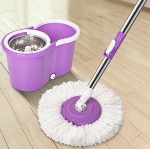 ไม้ถูพื้นแบบเปียกและแห้ง ใยไมโครไฟเบอร์อย่างดี ปรับความสูงได้ หมุนได้ 360 องศา พร้อมถัง - Product Image 1