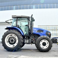 Tracteur diesel 4x4 certifié CE EPA 50HP avec chargeur frontal, pompe et boîte de vitesses, transmission par engrenages, tracteur agricole multifonctionnel