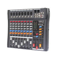 Console de mixage audio professionnelle Bluetooth pour scène, avec microphone double canal, en métal, pour conférences et performances