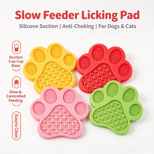 Tapis de léchage personnalisé en silicone pour l'alimentation lente, en forme de patte, avec ventouse, pour chiens et chats - Product Image 1