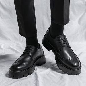Zapatos de Cuero Casuales de Alta Calidad para Hombre, Zapatos de Oficina con Plataforma y Punta Cerrada que Aumentan la Altura, Zapatos de Otoño para Carrera Profesional - Product Image 6