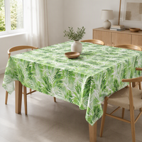 Nappe jetable imperméable et anti-taches, motif feuilles imprimé style nordique, pour hôtels, tables de café et de salle à manger