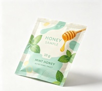 Sachets en aluminium avec ligne de déchirement, sacs scellés sur trois côtés, recyclables, design personnalisé, petits sachets pour le miel, petits sachets d'échantillons