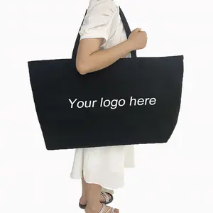 In Stock Customized Personalized Oversize Collapsible Grocery Tote Bag Canvas Tote Bag Shopping Bag With Competitive Price