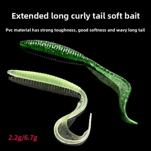 Esca Artificiale Morbida Bionica a Coda Lunga e Curva a Forma di Falce <span class=keywords><strong>per</strong></span> la Pesca al Bass e in <span class=keywords><strong>Mare</strong></span>, 10 Pezzi - Product Image 2