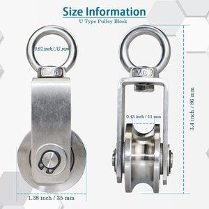 <span class=keywords><strong>2</strong></span> dipoles baja tahan karat katrol putar blok hening rotasi mengangkat peralatan Gym/jemuran kabel katrol roda karton - Product Image 6