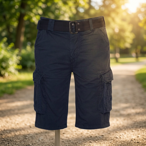 Men's 100% Cotton Breathable Eco-Friendly Cargo <b>Shorts</b> Multi Pocket Elastic Waist Casual Work Utility <b>Woven</b> <b>Shorts</b> Classic Fit - Product Image 4
