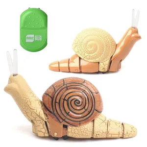Mainan Siput Plastik Imut Serangga Merangkak Remote Control Inframerah untuk Anak-anak