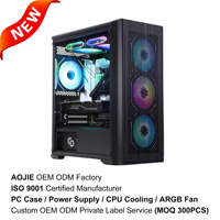 Caja de computadora SAMA PC de vidrio templado ATX CPU Gaming Gabinete de PC de escritorio Chasis de computadora con pantalla