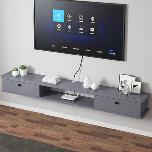 Meuble TV mural avec étagère suspendue, design contemporain et moderne, installation facile, idéal pour maisons de ferme, locations et projets de mobilier en gros - Product Image 5