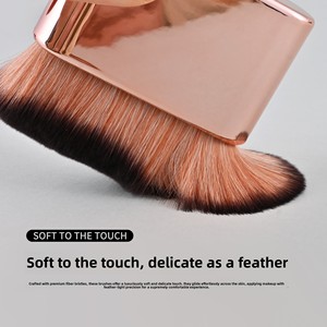 Pinceau de fond de teint en fibres synthétiques à grande forme ondulée, manche en plastique, pour application de crème <span class=keywords><strong>BB</strong></span> sans traces sur le visage et le corps, soin de la peau - Product Image 2