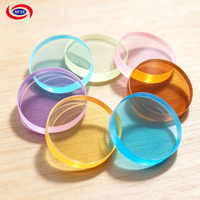 Filtre optique transparent circulaire pour éclairage de scène, lentille de détection de source lumineuse, revêtement optique, disque en verre