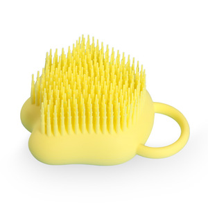Éponge de bain en silicone en forme de fleur jaune, bleue, rose, pour massage et gommage, pour bébé et adulte - Product Image 2