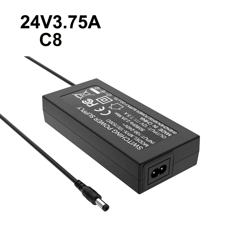 Adaptateur ca 19V 4,74 a 5.5x2.1mm 24v 3,75 a 90W DC alimentation de bureau