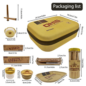 OHIS Portable Smoking Accessories Set 10 in 1 <b>Rolling</b> Paper Grinder Roller Ashtray Outdoor Travel Smoking Kits with Carry Bag - Product Image 4