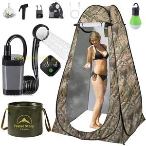 <span class=keywords><strong>Tente</strong></span> de douche portable escamotable, imperméable, pour camping, plage, randonnée, idéale comme cabine de change ou toilettes extérieures - Product Image 1